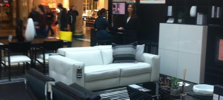 The Natuzzi stand